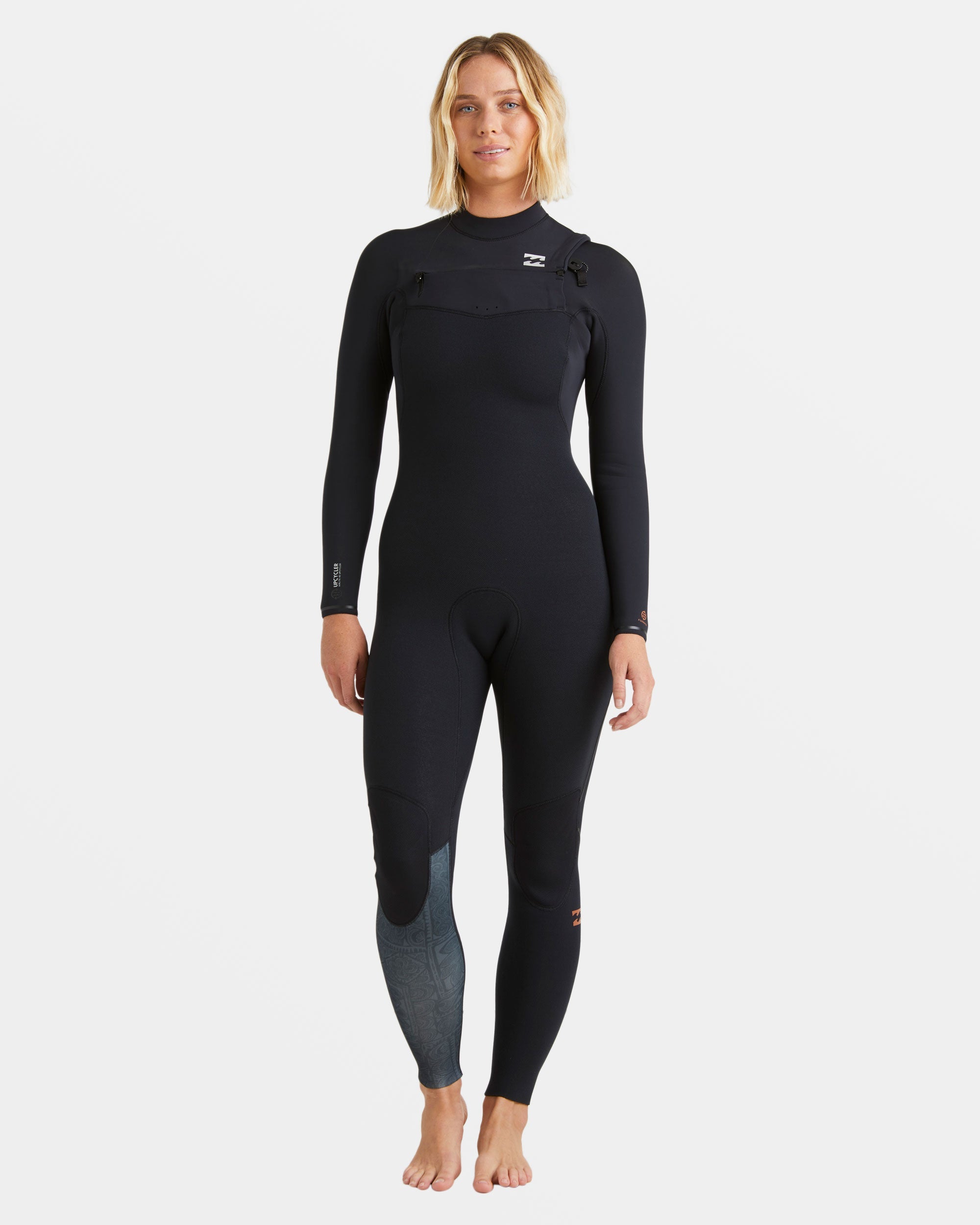 4/3mm GBS Chest Zip Wetsuit - Black Tiki Surfing