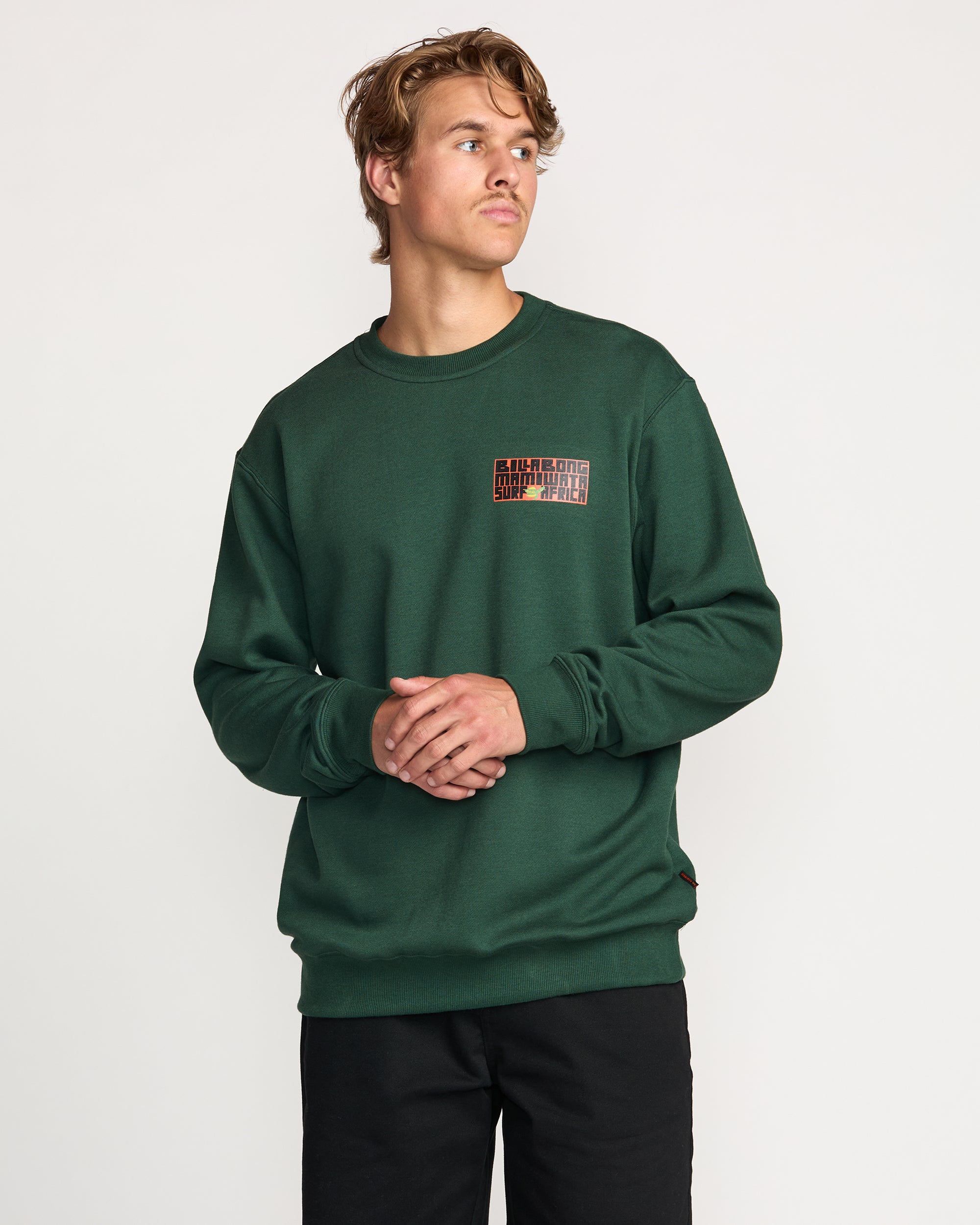 Billabong Surf Africa Crew Sweatshirt - Forest Green