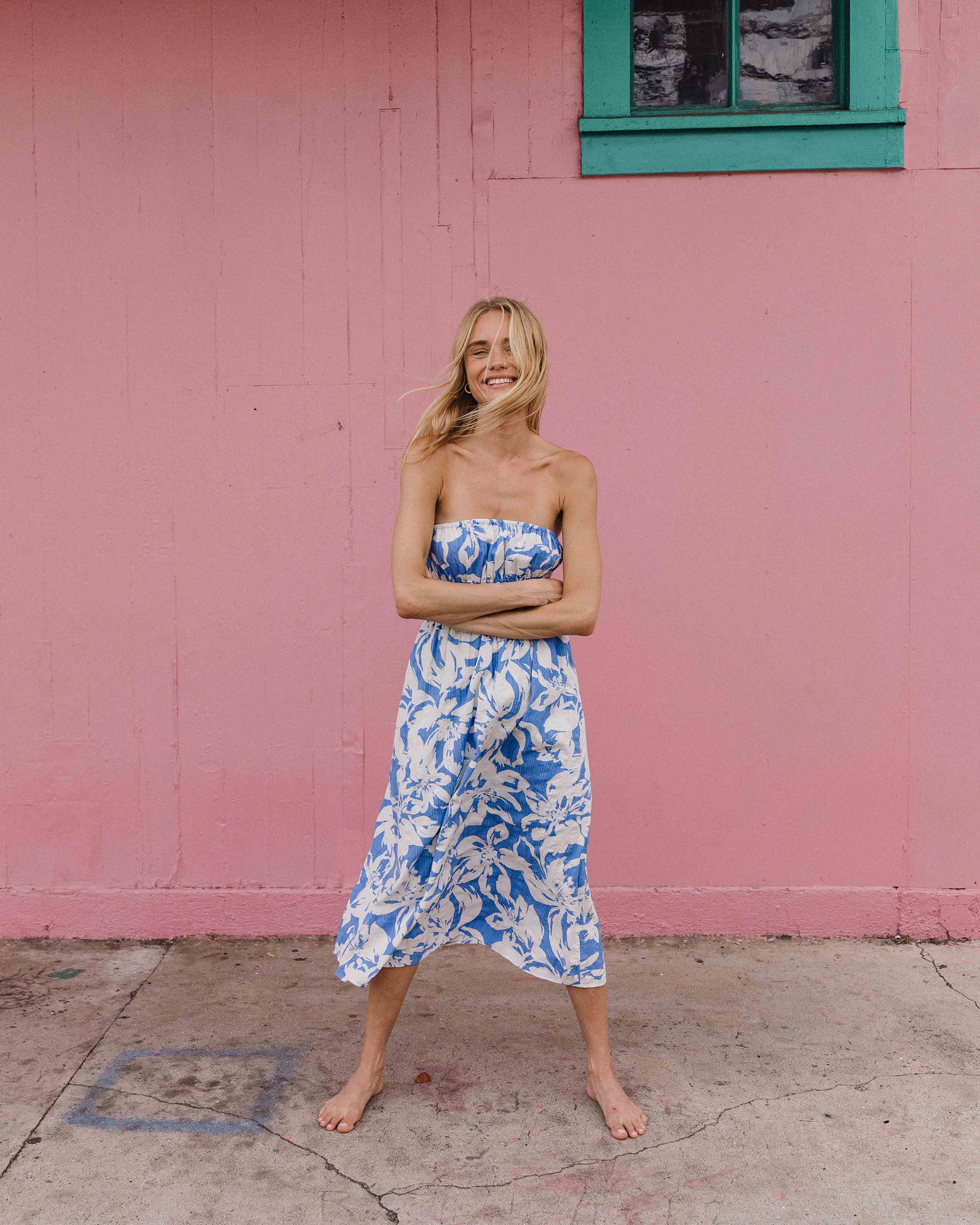 True Blue Midi Dress - Elegant Sky-Inspired Style