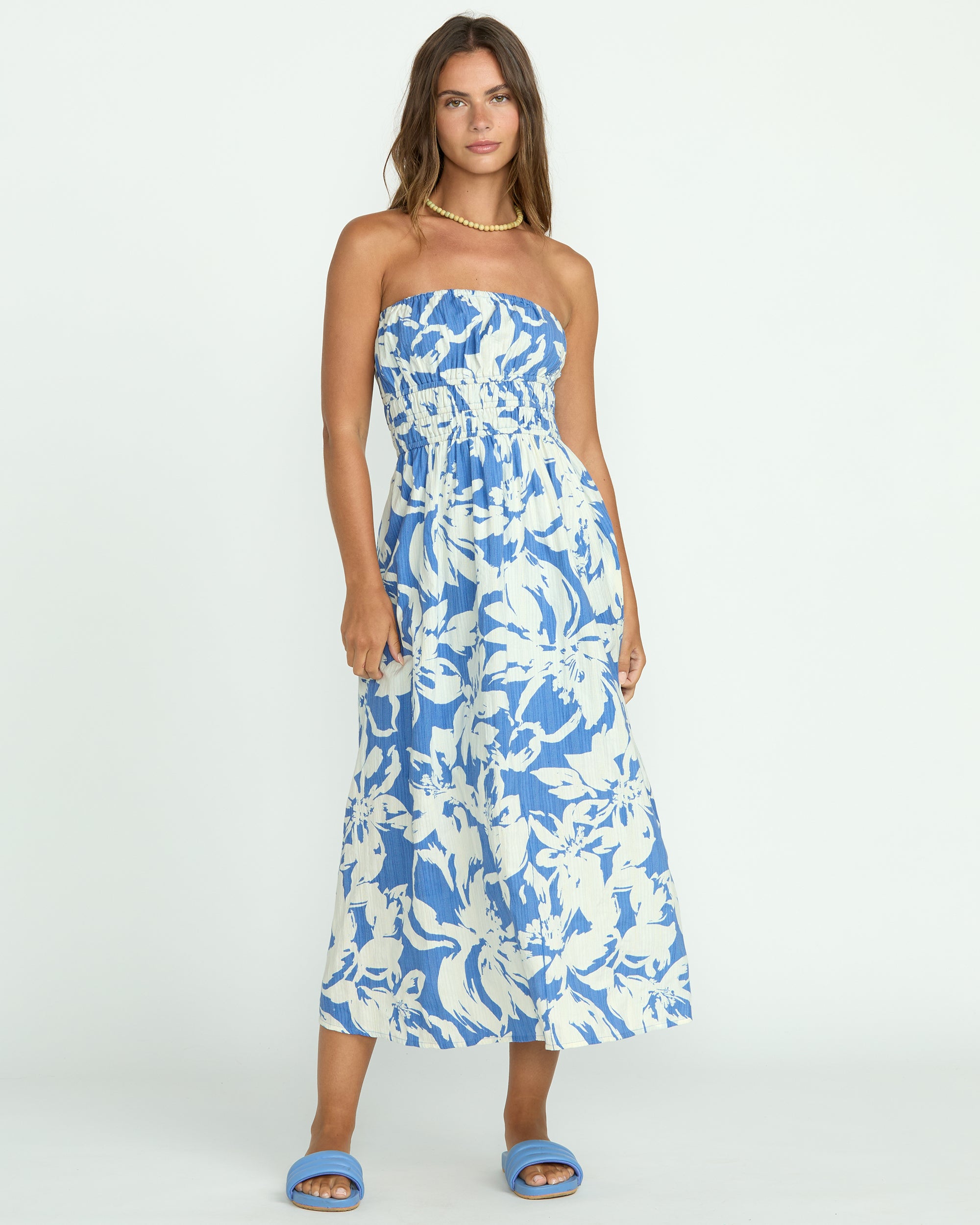 True Blue Midi Dress - Elegant Sky-Inspired Style