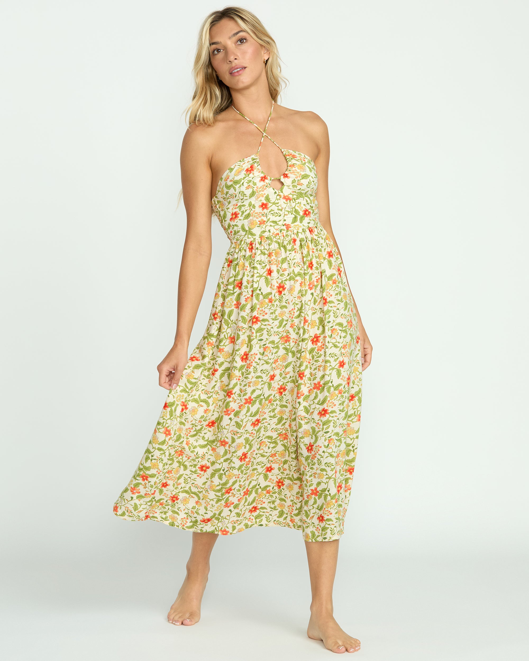 Stylish Multi Midi Dress for Casual Wear