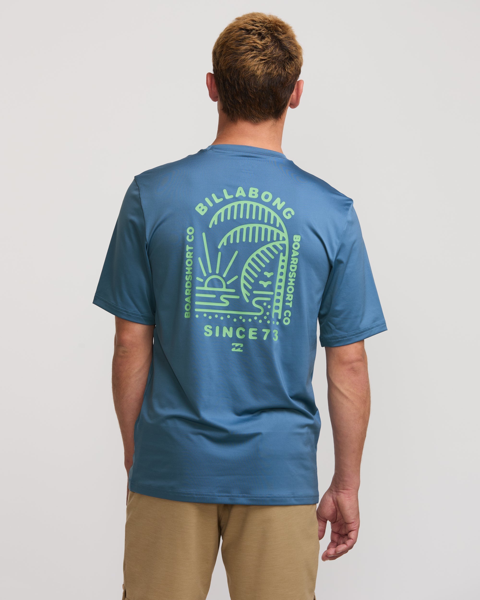 Bay Blue Surf Tee - Loose Fit Short Sleeve