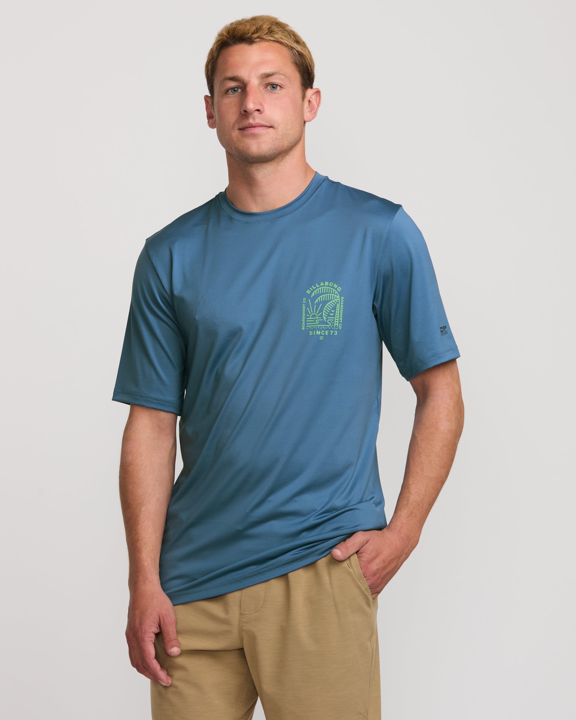 Bay Blue Surf Tee - Loose Fit Short Sleeve