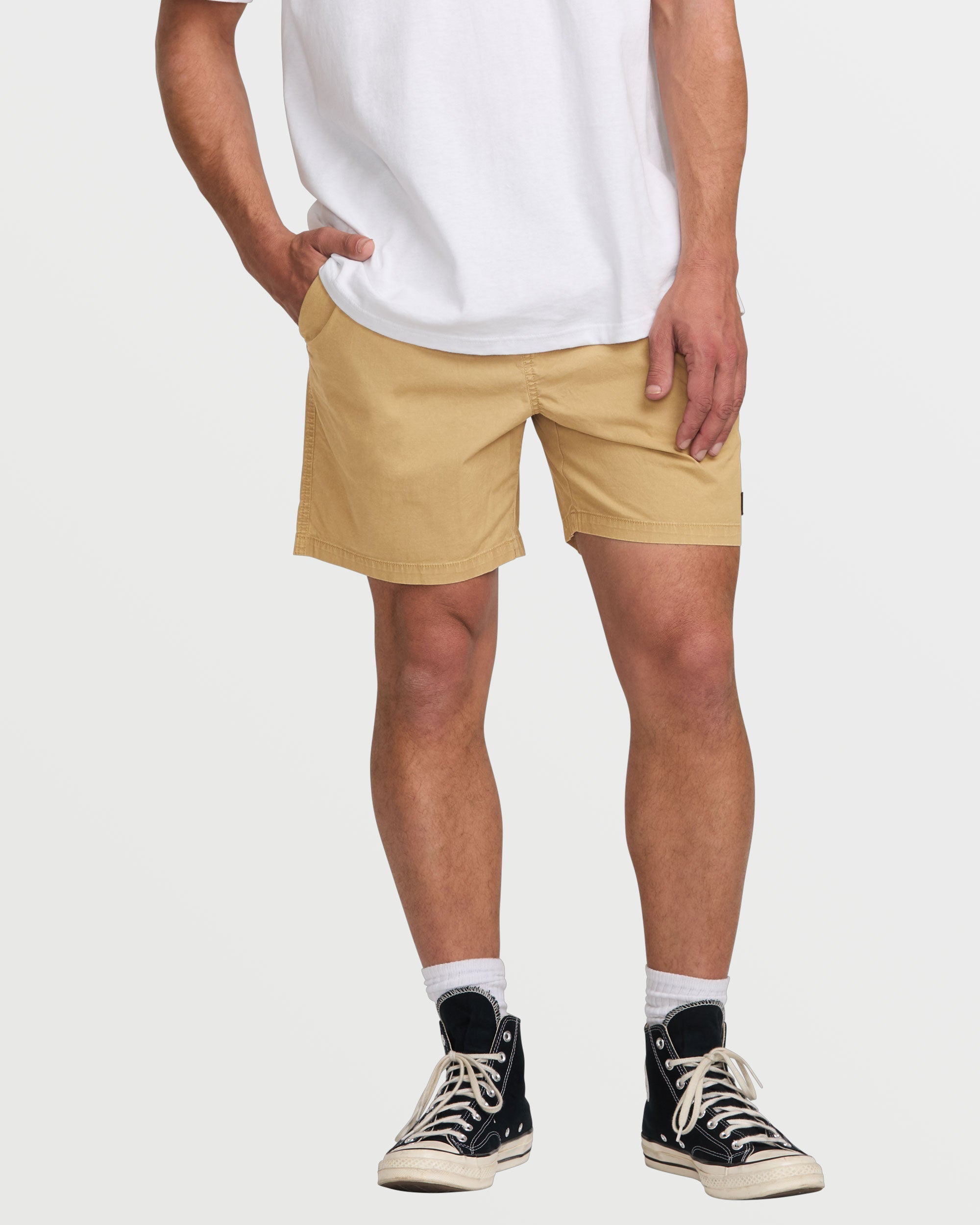 Khaki Mario Shorts - 17 Inch Casual Fit