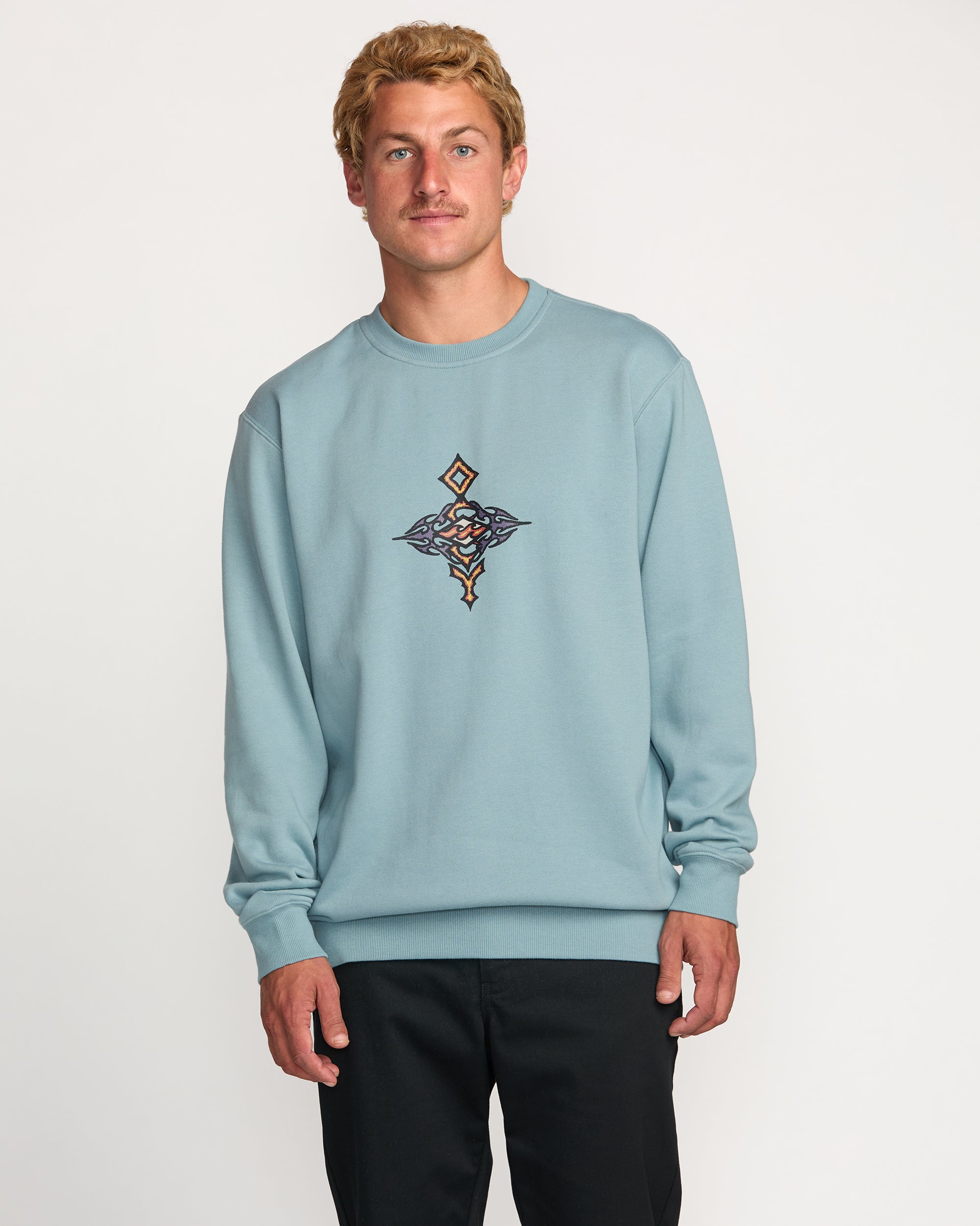 Cloud Blue Occy Crew Sweatshirt – Comfort Fit