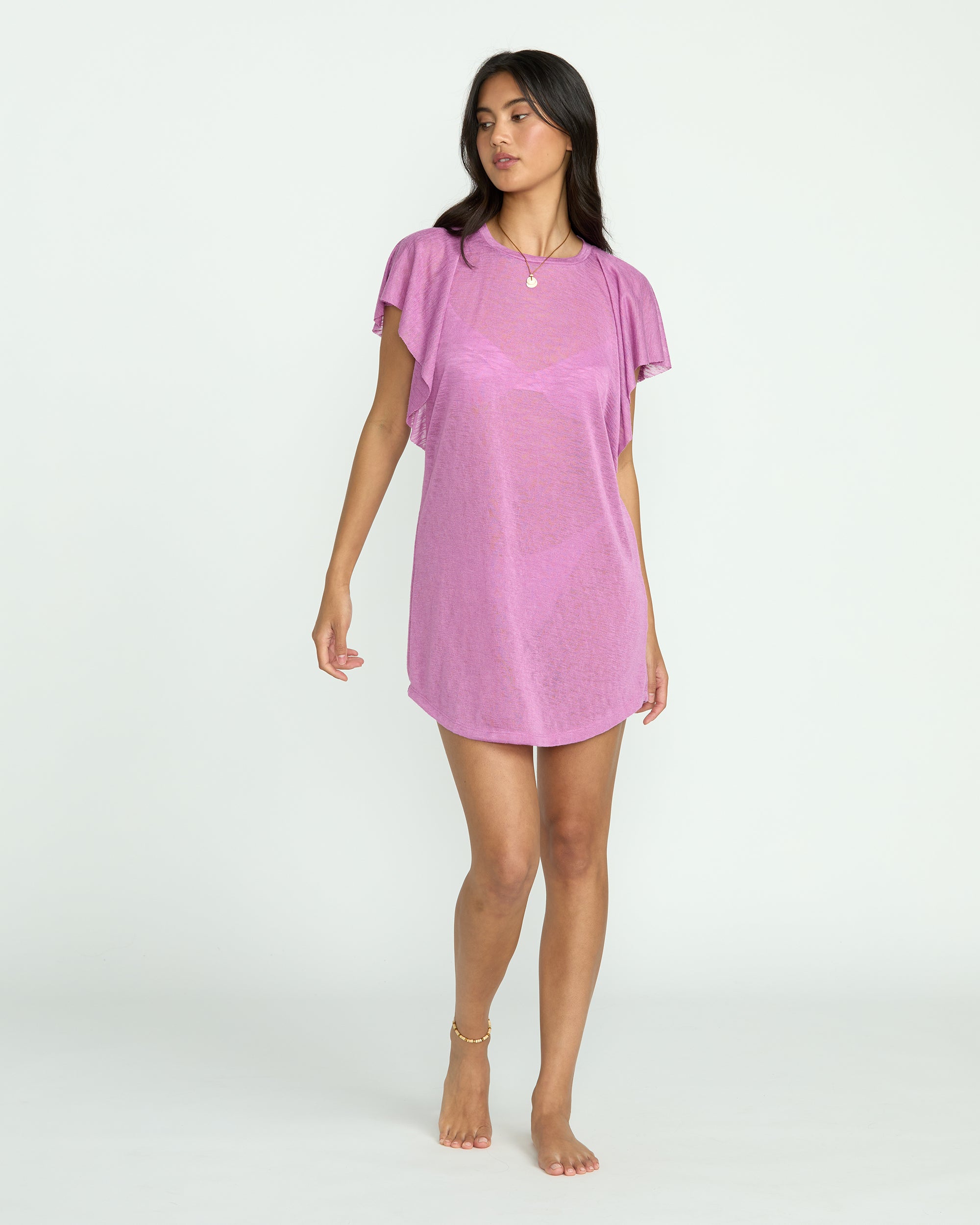 Bright Rose Coverup Dress by Out For Waves