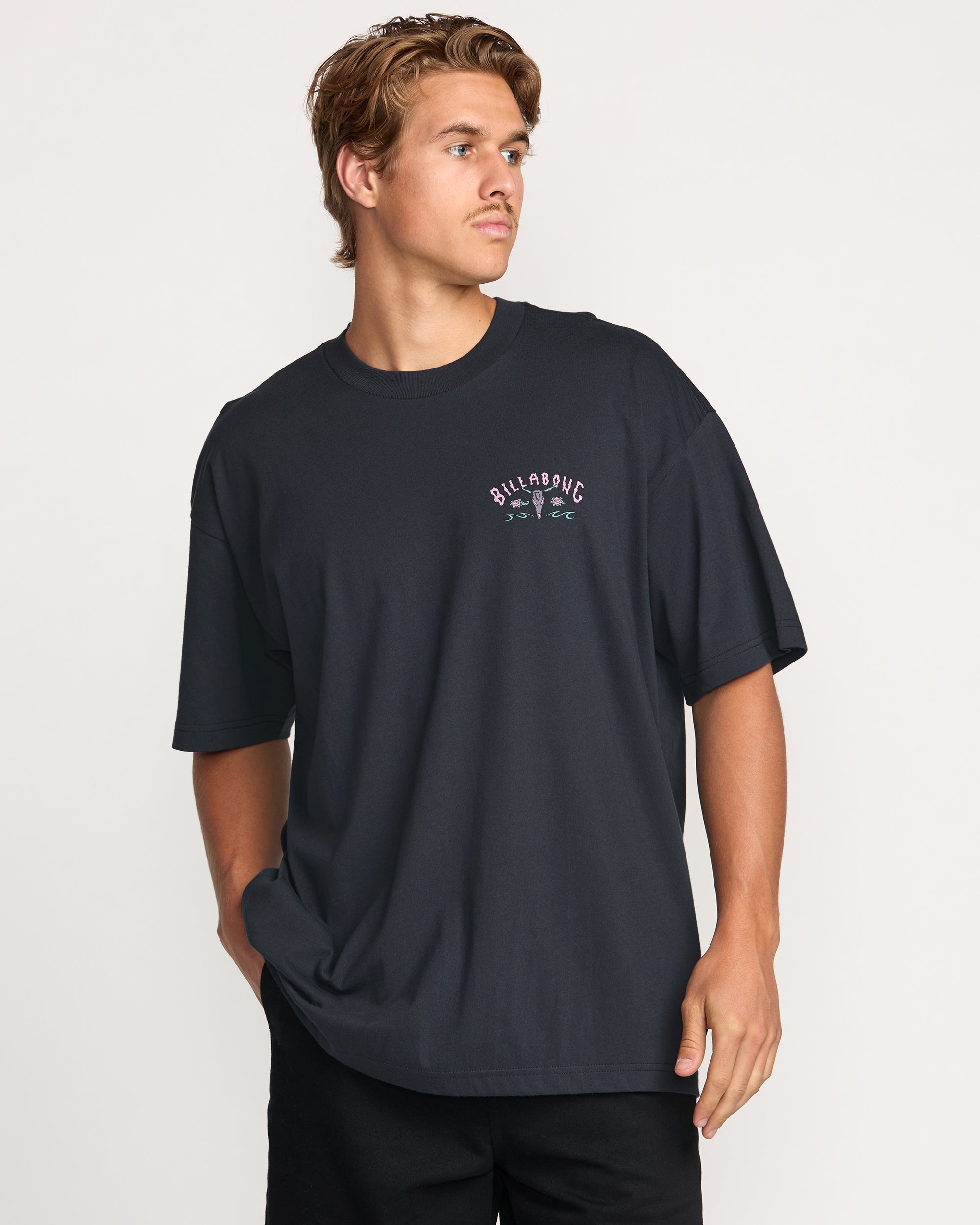 Raging Bull Washed Black Tee - Classic Fit
